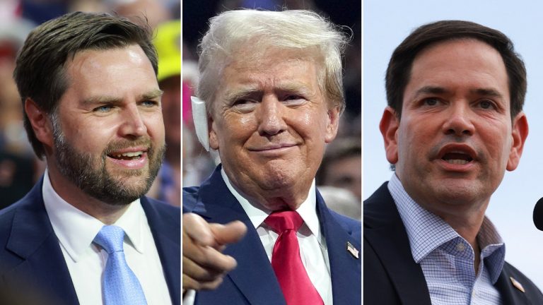Marco Rubio, VP finalist, praises Trump and announces JD Vance as running mate at RNC.