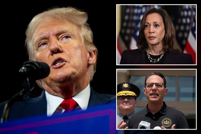 Poll shows Trump leading in Pennsylvania with Harris considering Gov. Shapiro as VP.