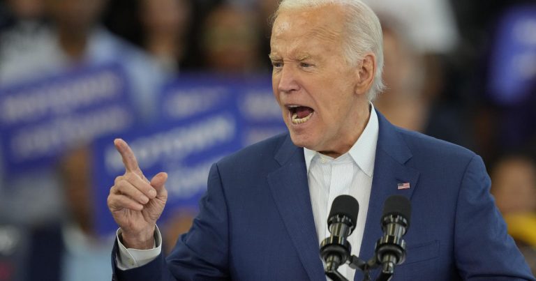 President Biden criticizes Project 2025 and connects it to Trump at lively Detroit rally.