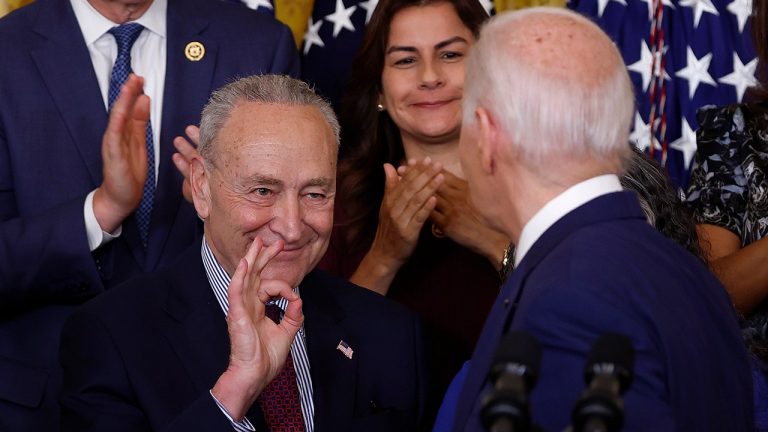 Schumer privately supports Biden, Democrats say.