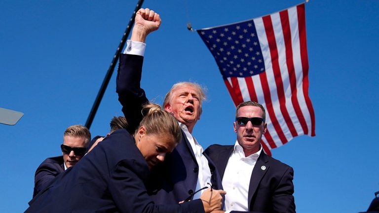 Trump claims he was shot at during rally in Pennsylvania.