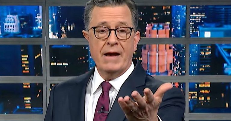 Stephen Colbert gives emotional message to Biden