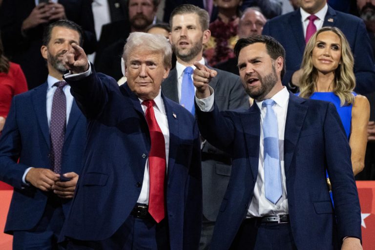 Trump makes surprise appearance and Vance is announced as VP pick at 2024 convention opener.