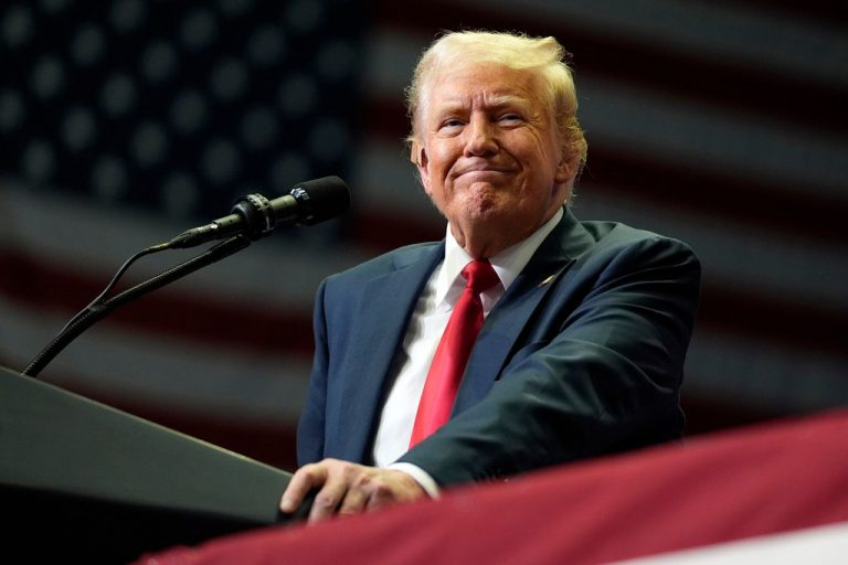 Trump makes jokes about his hair at Michigan rally