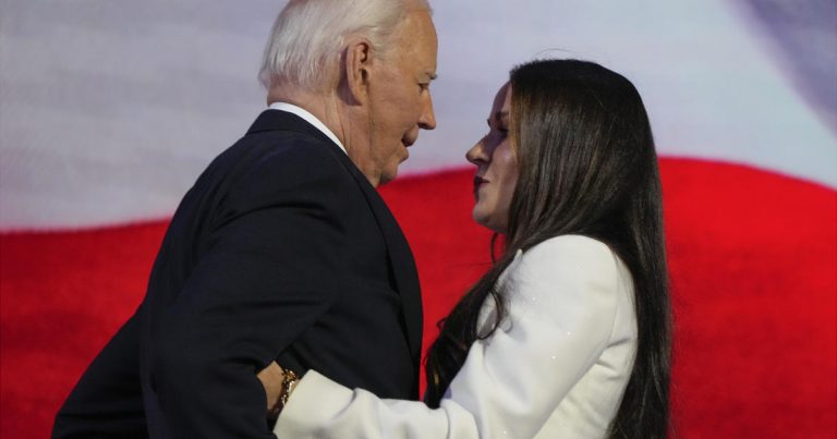 Ashley Biden calls her father a great dad at DNC.