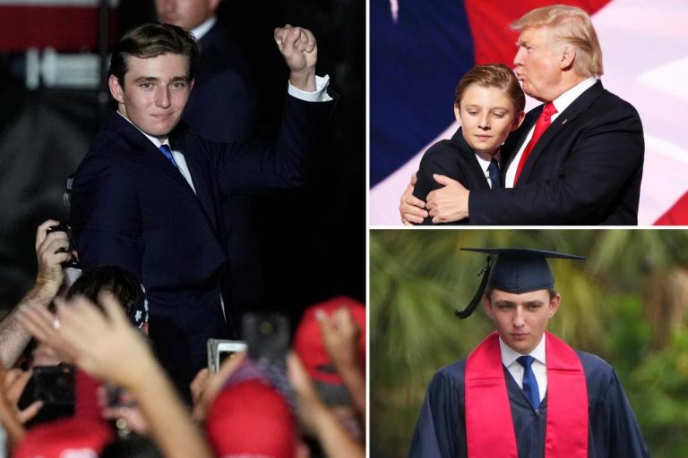 Barron Trump will go to college in New York, says Donald Trump.