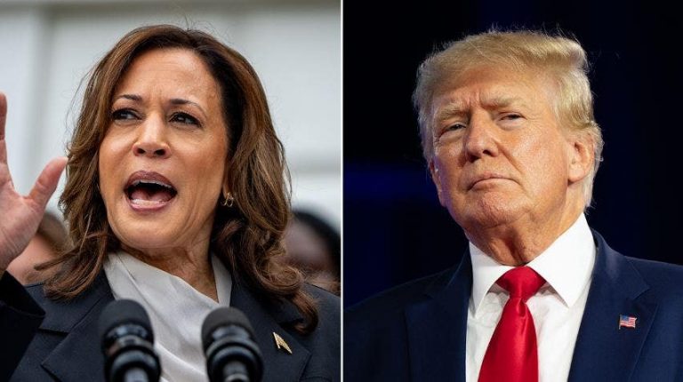 Poll shows Trump and Harris are tied in key swing states.