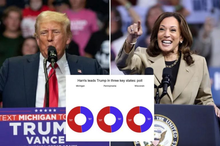 New poll shows Harris ahead of Trump in important states.