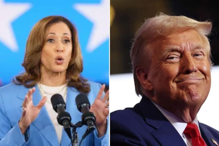 Poll: Trump and Harris tied in battleground states with big gender divide.