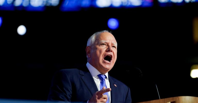 Tim Walz encourages Americans to give their all before election in DNC speech