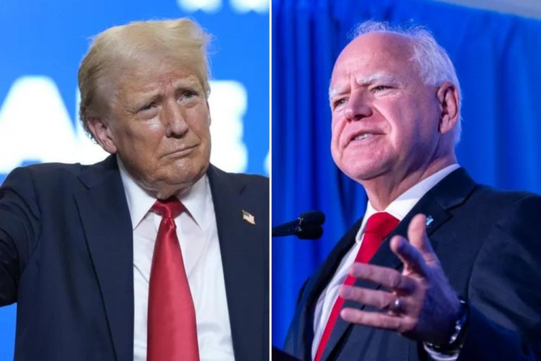 Trump Thanks Kamala Harris for Choosing Tim Walz as VP