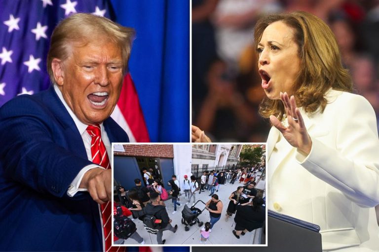 Trump claims that migrant children are being trafficked or are missing because of Kamala Harris.