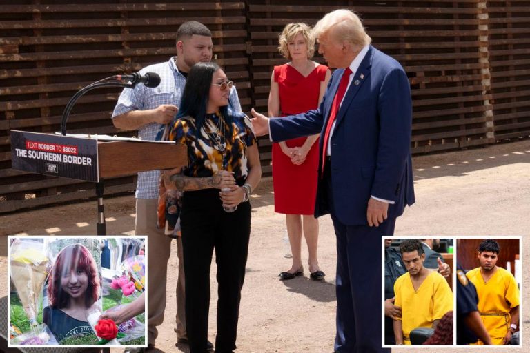 Trump meets with family of victim while murder suspect complains about unfair treatment.