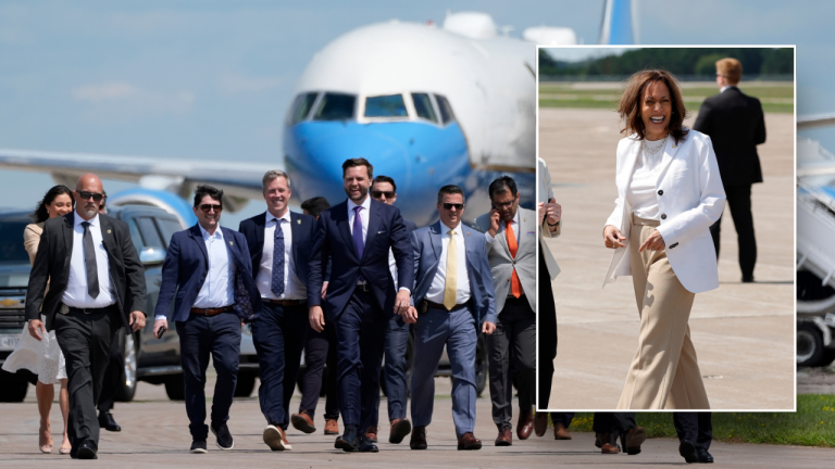 Vance confronts Harris at Wisconsin airport.