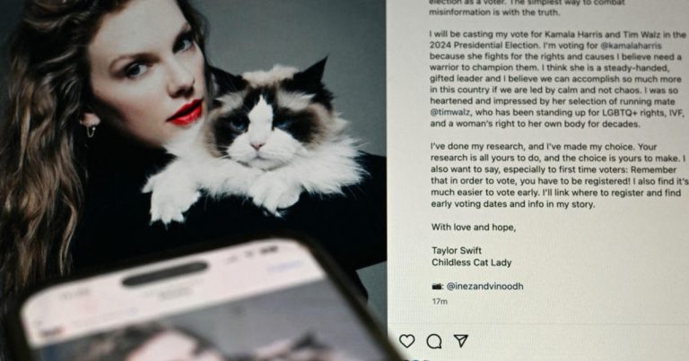 Taylor Swift helped over 337,000 people visit vote.gov by endorsing Kamala Harris