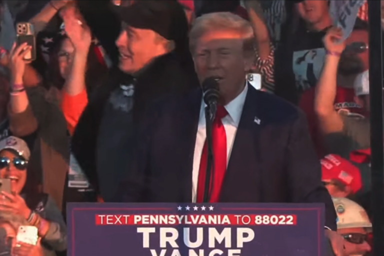 Elon Musk gets excited at Trump rally in Butler, PA (Video)