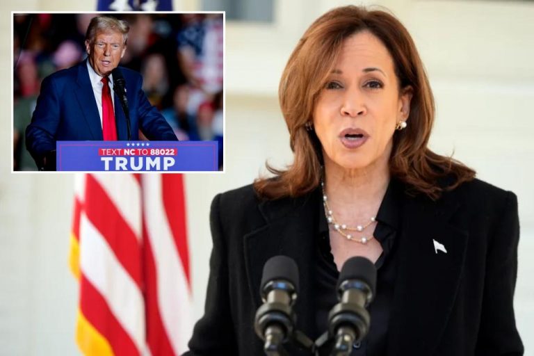Kamala Harris responds to claim that Trump praised Hitler.