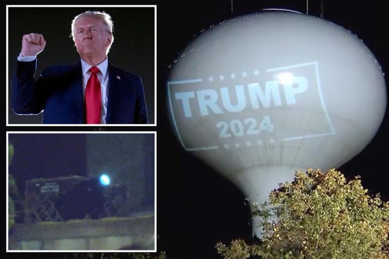 Town tells resident to stop projecting Trump sign on water tower
