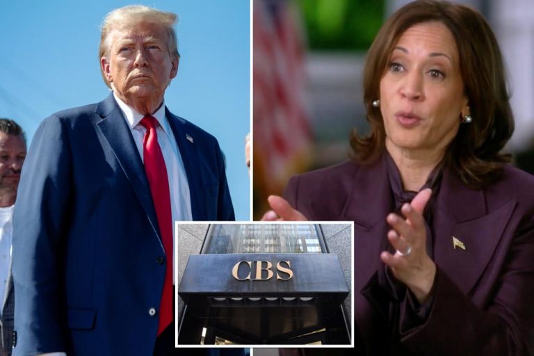 Trump wants unedited transcript of Harris’ interview from CBS News and threatens legal action